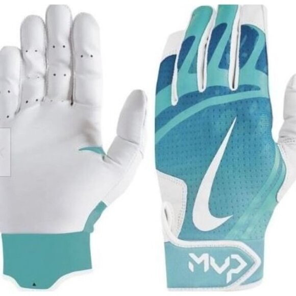 NEW! Nike Hyperdiamond Edge Gloves Softball Blue Youth Size Medium - Picture 1 of 2